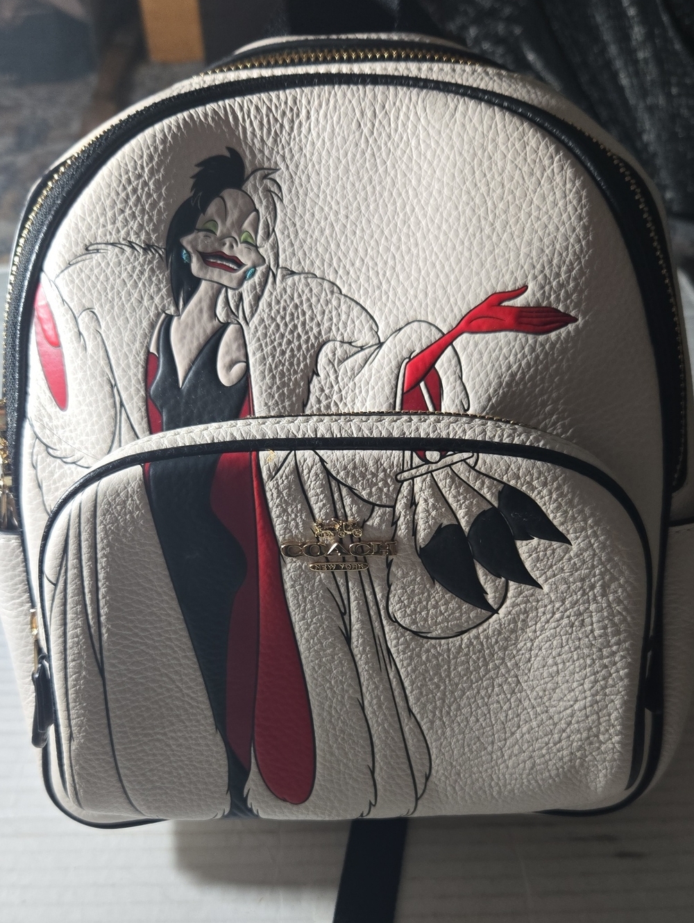 Coach Mini Leather  Backpack with Character Print